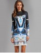 Rochie cu Imprimeuri Geometrice 22202